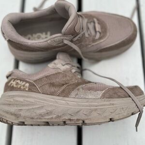 Hoka Taupe Athletic Shoes